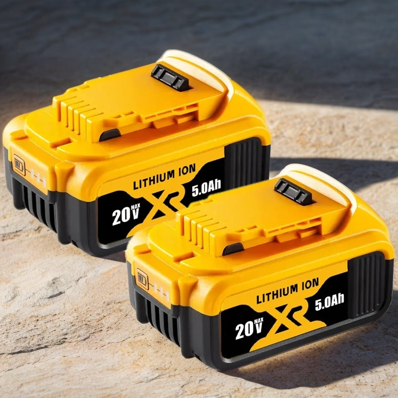 For DeWalt 18V/20V Max XR 5.0Ah DCB205 Lithium-Ion Battery Replacement (Twin Pack)