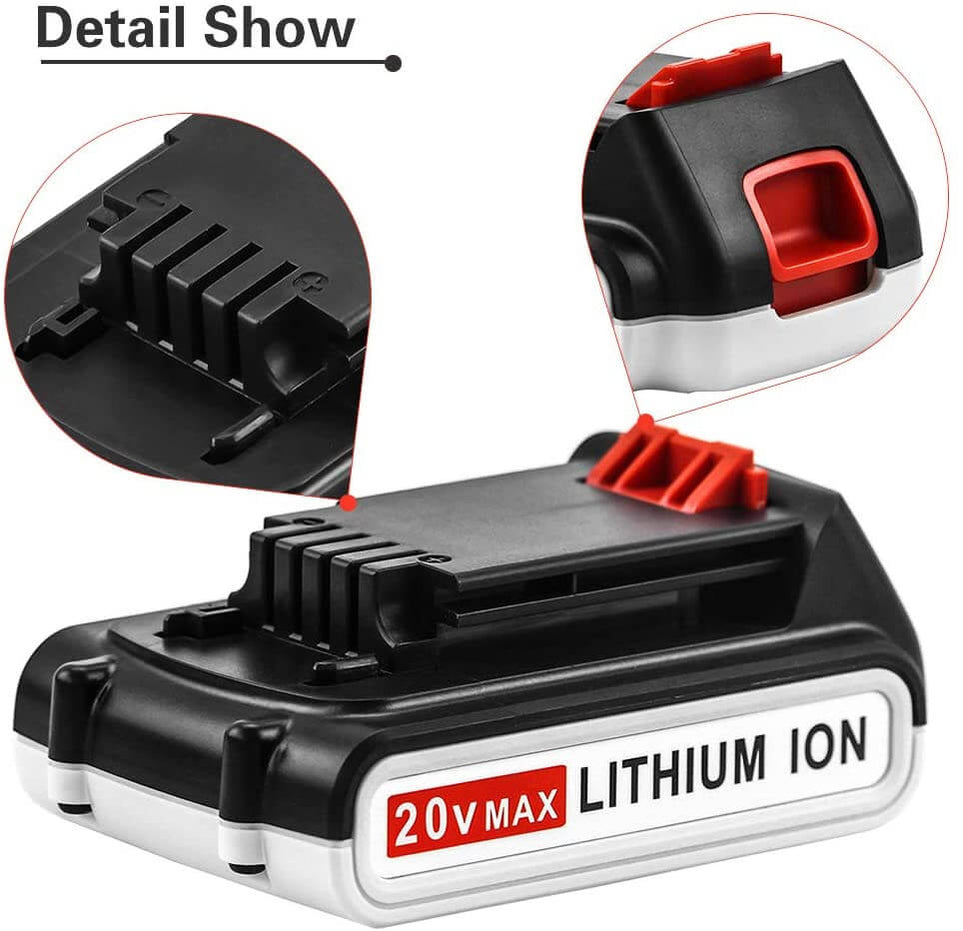 For Black And Decker 20V Battery Replacement | LBXR20 3.0Ah Li-ion Batteries 4 Pack