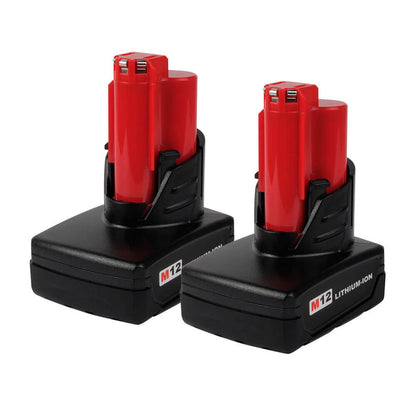 For Milwaukee M 12 Battery 6Ah Replacement | M 12B6 Batteries 2 Pack