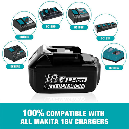 For Makita 18V Battery 6.0Ah Replacement | BL1860 Li-ion Batteries 3 Pack